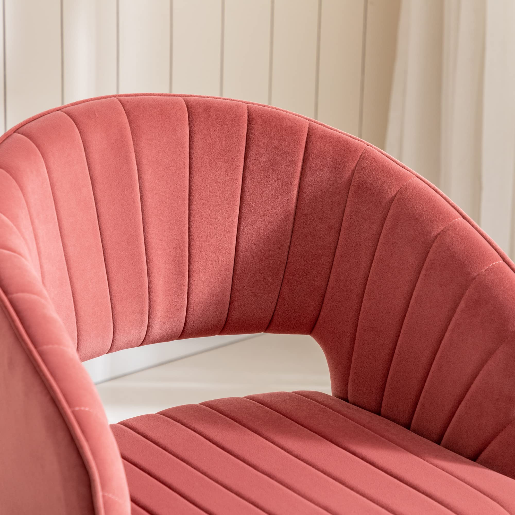 Home Office Chair Swivel Accent Armchair Velvet Upholstered Tufted Chairs for Girls Women