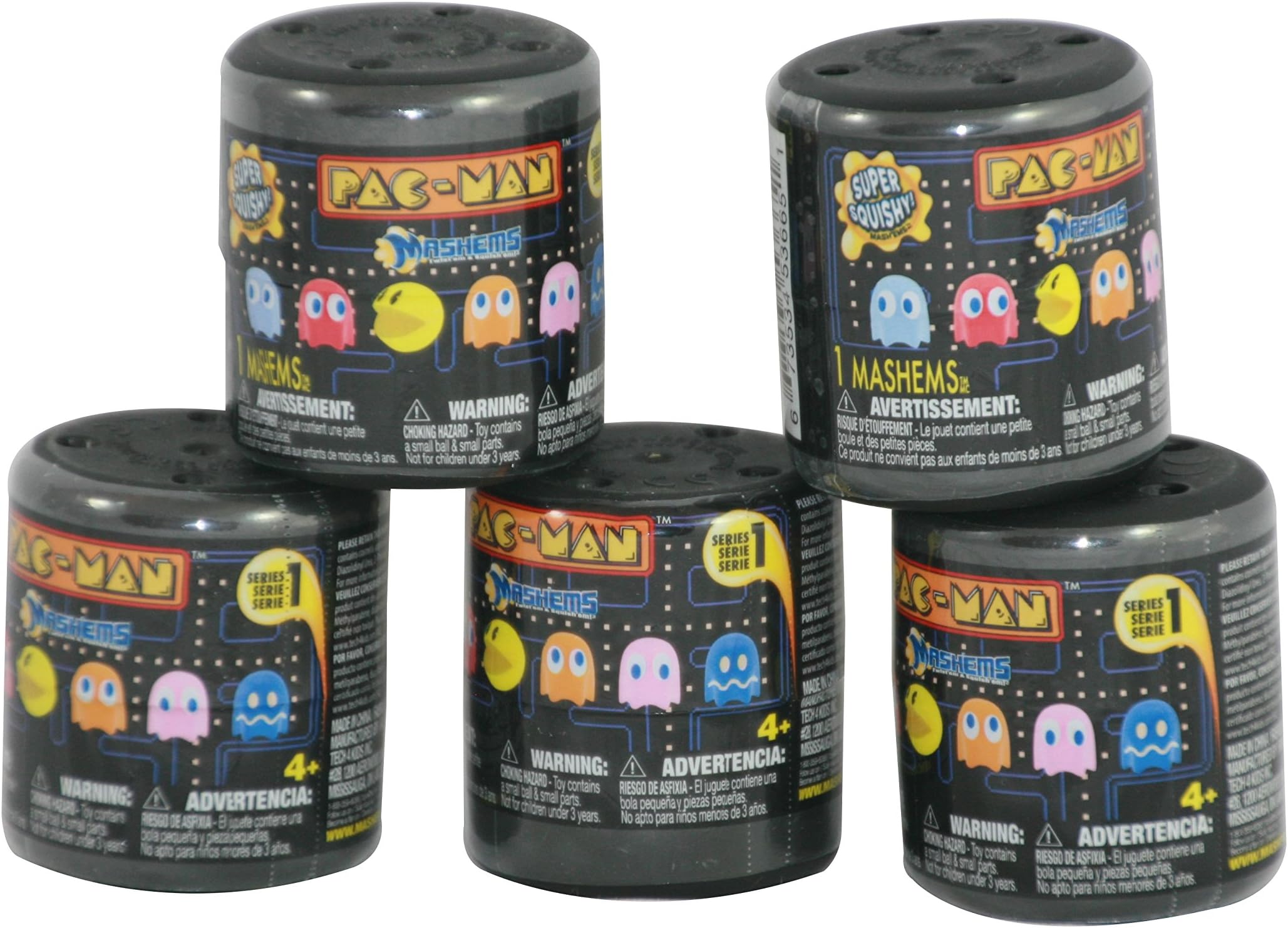 Mashems Pac-Man 5 Capsule Bundle Random Mix Series 1