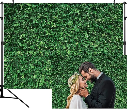 Miniatura 6 de OUYIDA Telón de fondo de hojas verdes para pared, césped verde natural, césped, fiesta, telón de fondo de fotografía, telón de fondo vegetal,