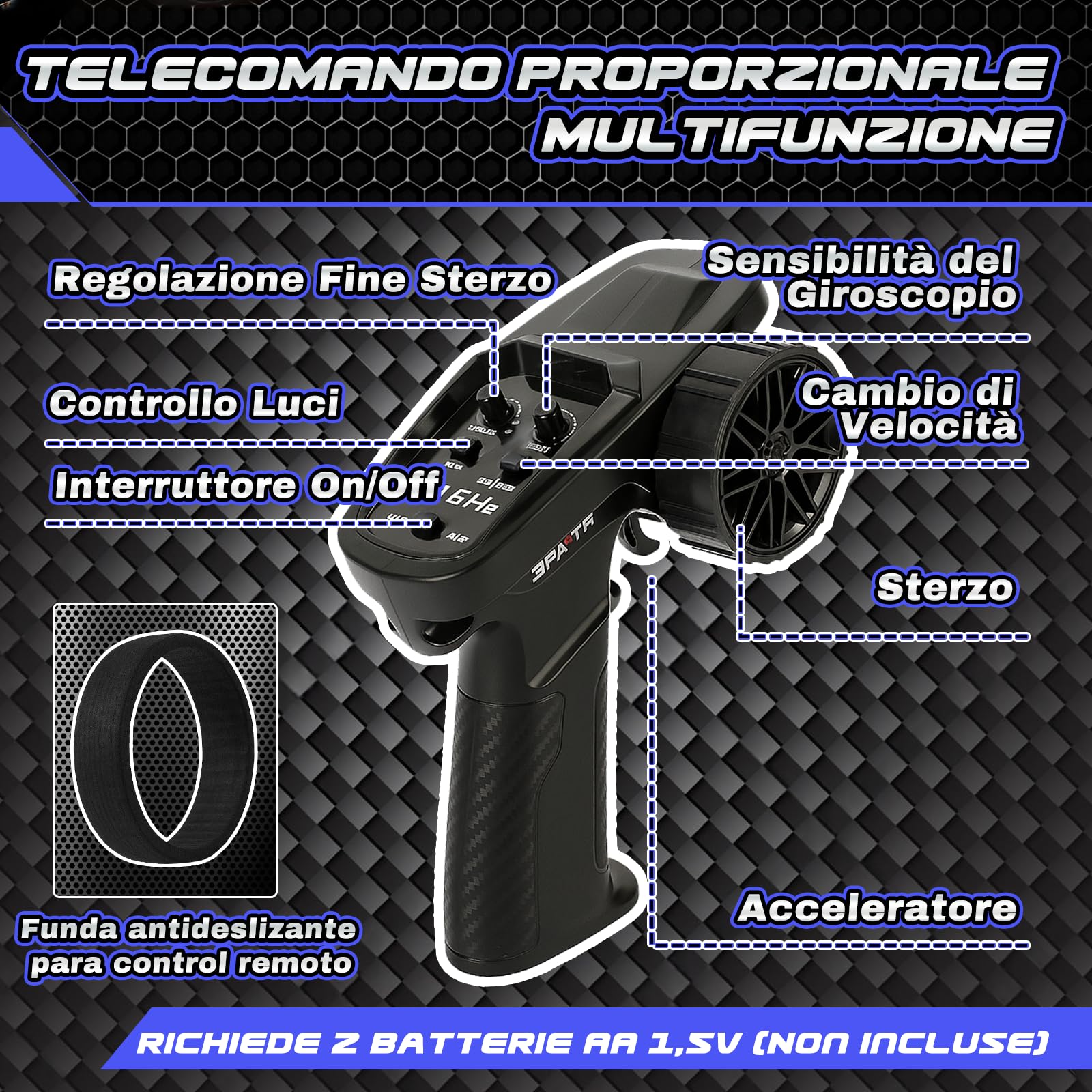 YOOHBERRYS RC Auto Drift Pro, 1:43 Macchina Telecomandata Drift, Mini Drift Car, Micro Macchina Telecomandata con Giroscopi, Luce LED, 15km/h, Auto Giocattolo per Bambini di 15 Anni (Blu)