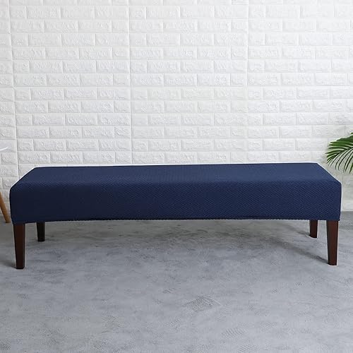 Miniatura 2 de FORCHEER Funda de banco de comedor, impermeable, elástica, de jacquard, para sala de estar, lavable, funda Ottman, protector de asiento para