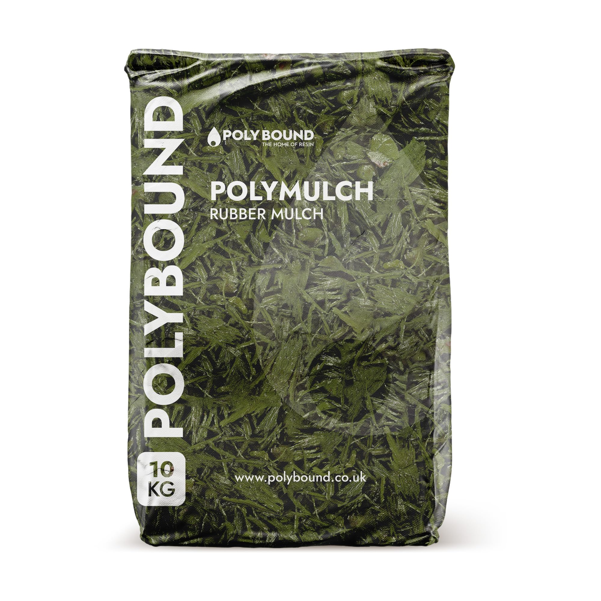 POLYBOUND 10KG Rubber Mulch Chippings (Green) | Child & Pet Safe Garden Mulch for Play Area, Landscaping | Safe Alternative to Wood, Slate, Bark Chippings for Garden | Weatherproof, Weed Control