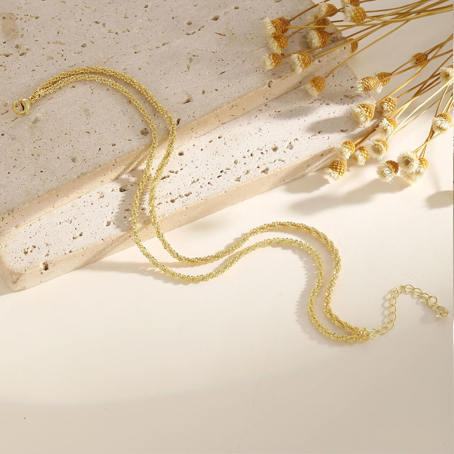 Amicon Gold Anklets for Women Waterproof 14k Plated Gold Layered Ankle Bracelets for Women Trendy Cute Simple Anklets Beach summer Jewelry Minimalist Gift for Women