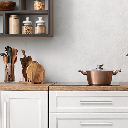 Vista 29 de Ravinte Paquete de 12 manijas cuadradas de gabinete de cocina de 10 pulgadas, tiradores negros mate, tiradores de cajón negros, accesorios de Negro