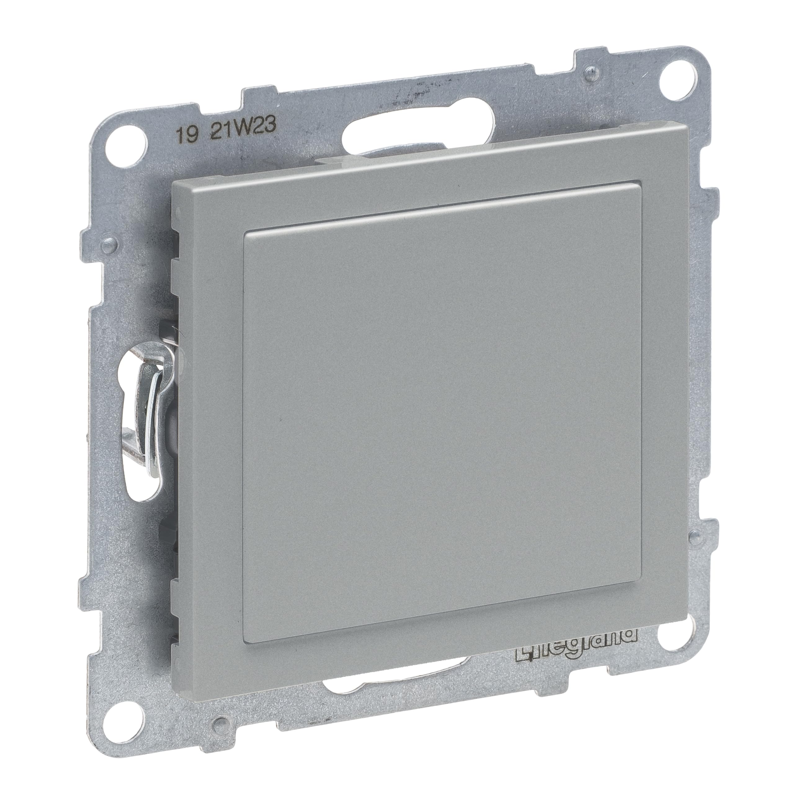 LEGRAND, SEANO Blank Cover for Use of Inserts of the Mosaic Switch Range Mosaic, Mosaic Adapter, Cover Plate, Switch Panel, Colour: Painted Aluminium, 765701