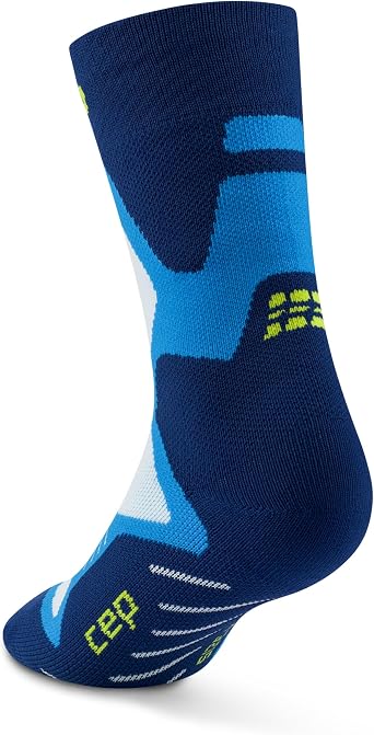 CEP Core Run Cushion Mid Cut Compression Socks - Plush Blister-Free Running Socks for Men & Women with Achilles Stabilization