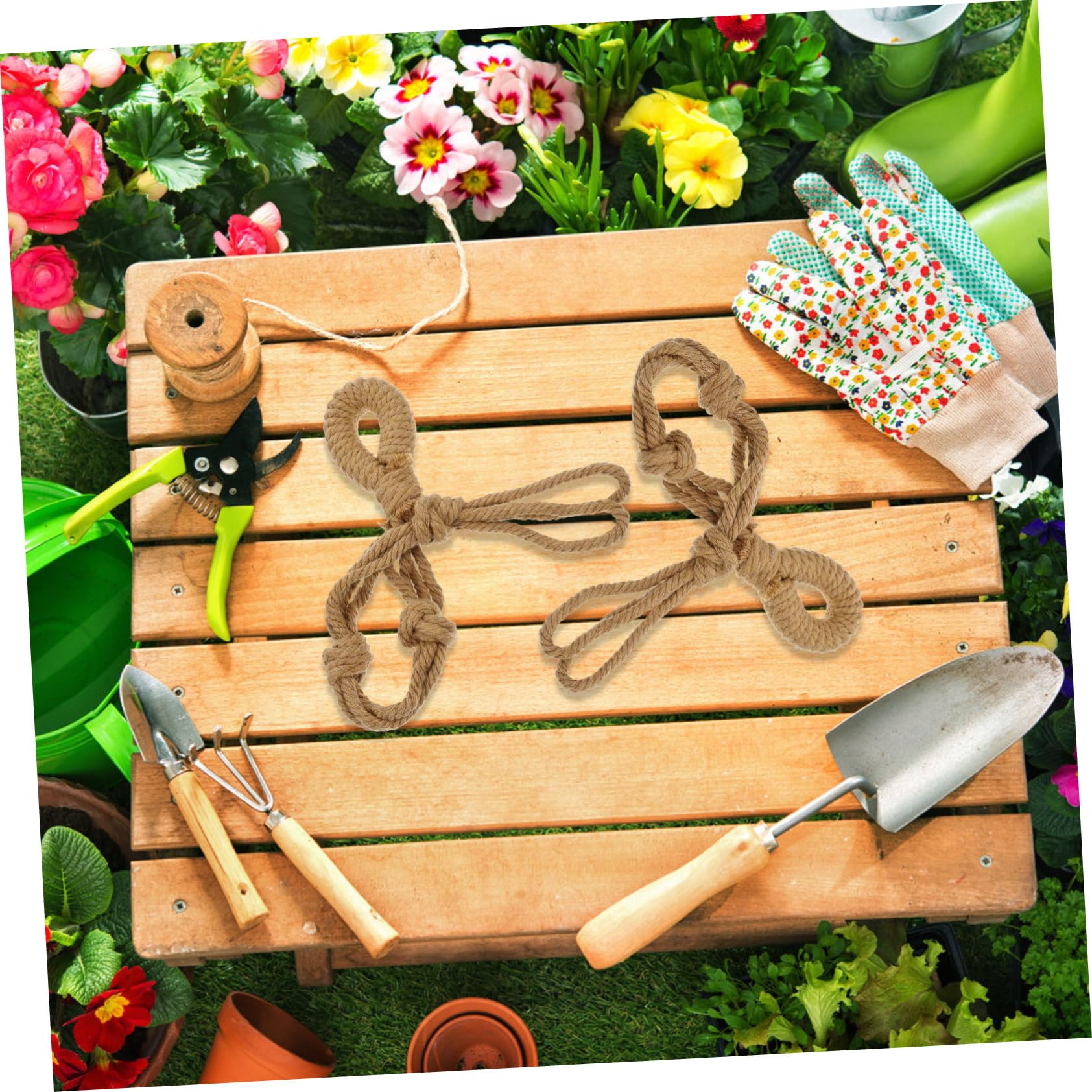 BESPORTBLE Lot De 5 Cintres en Macramé pour Plantes Suspendues Solides Et Faciles À Utiliser pour La Décoration 4 Pièces X 5