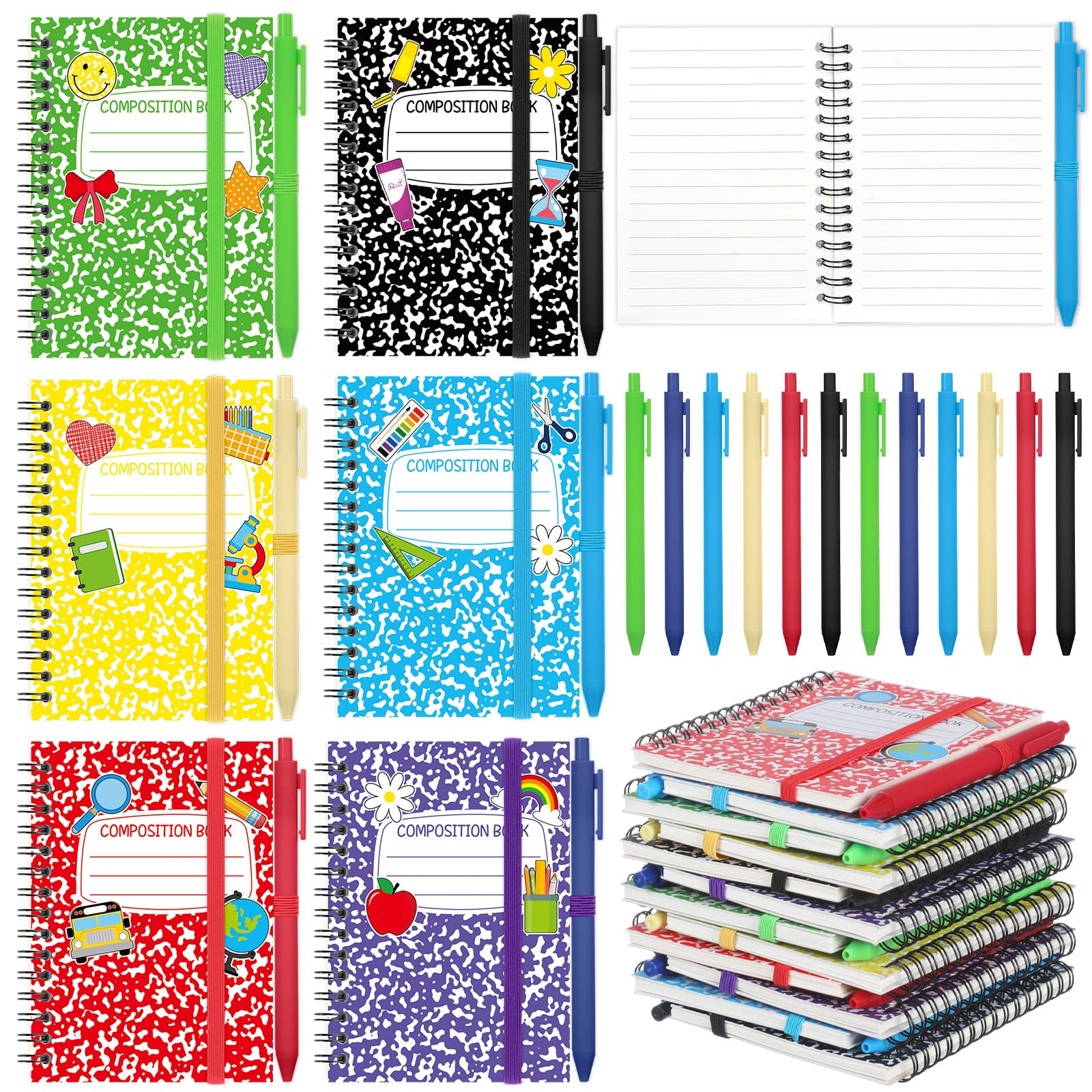 Notebook A6 espiral set de regalos para profesores y premios escolares 8