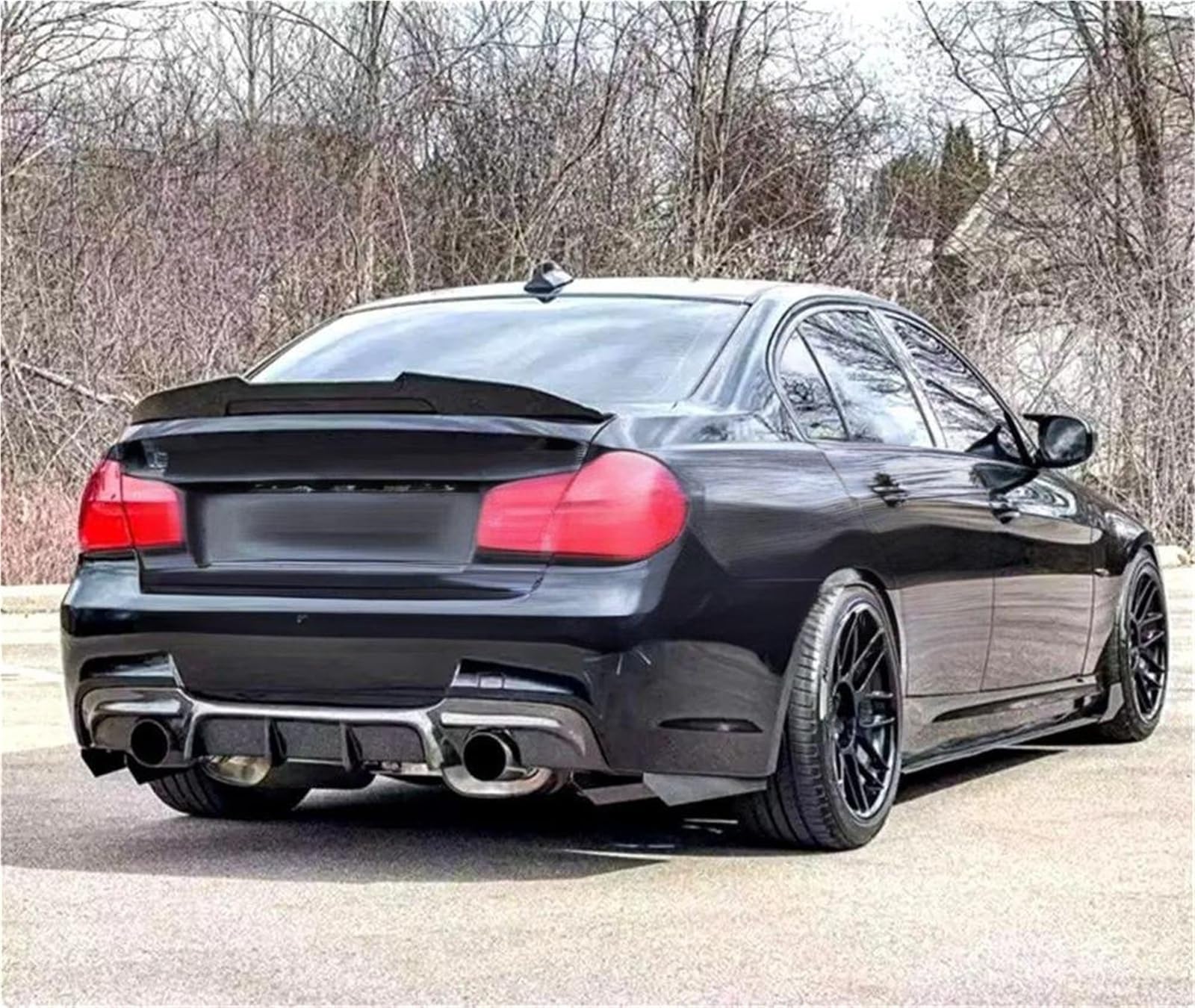 Dla B&MW Seria 3 E90 M3 2006-2011 Lotka Tylny Skrzydło Na Klapie Spoiler Bagażnika Akcesoria Dekoracyjne Do Samochodu Spojler Tylny Trunk Wing(Carbon Fiber Look)