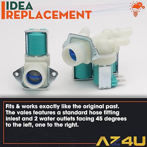 Miniatura 3 de AZ4U La válvula de entrada de agua de la lavadora fría 5220FR2075L y caliente 5220FR2006H reemplaza 5220FR2006L 5220FR2006Q 5221ER1003A 5221ER1003C