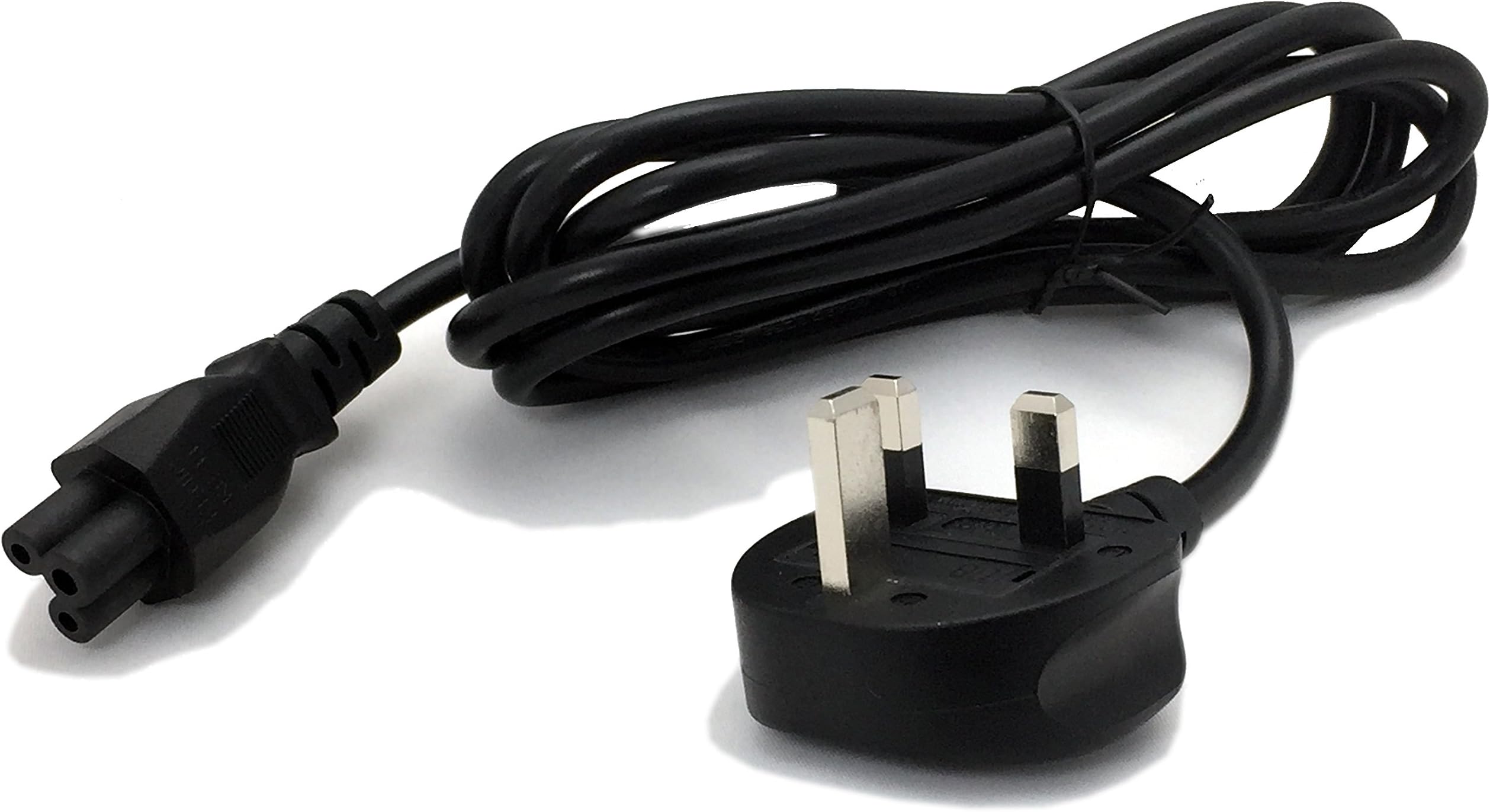 0.5M C5 Cloverleaf Power Cord/Mains Cable Lead/UK Type Plug for Laptop Adapter/Charger Acer Dell HP Compaq Sony Toshiba Vaio Delta fully molded 13Amp Fuse 0.75mm2 Conductor by Devolta ®