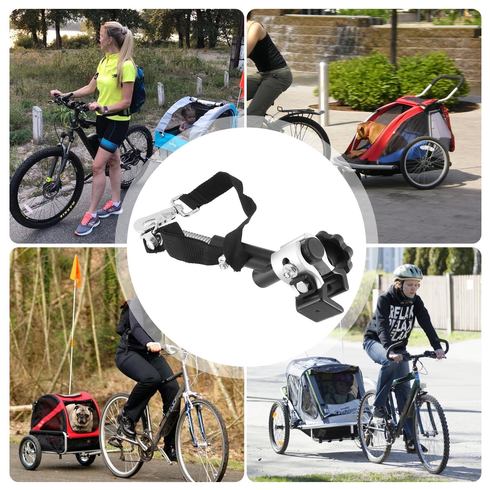 Fahrradanhänger Kupplung - Fahrrad Anhängerkupplung Anhänger Hitch Adapter | Bike Anhänger Hitch | Universal Aluminium Legierung Linker