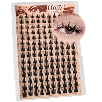 Higu clace Manga Lash Clusters 140Pcs Spiky Eyelash Clusters Anime Lash Extensions DIY at Home 10-18MM Manga Lashes Can CosplayManga-DH-140Pcs