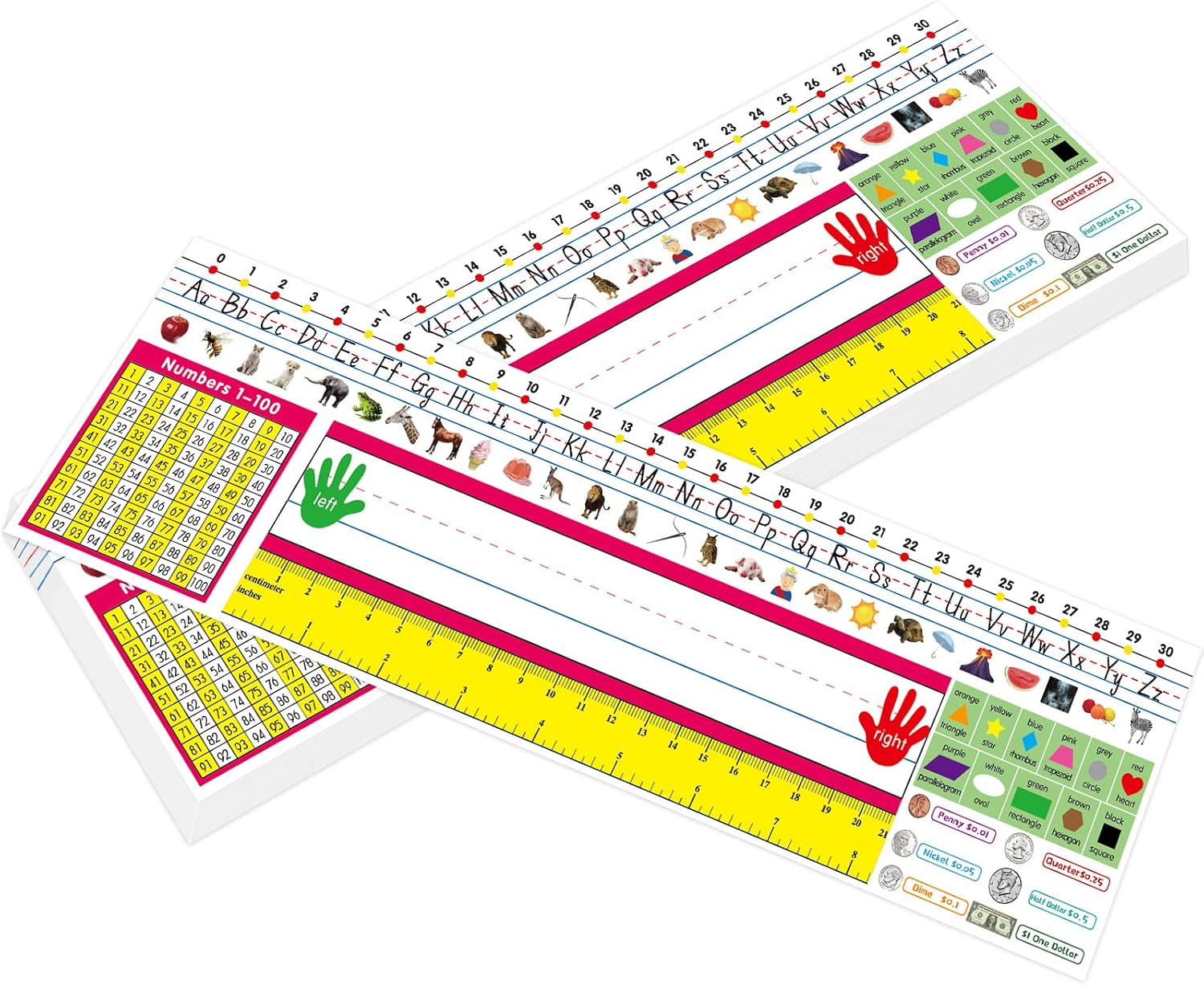 Fancy Land Desk Reference Nameplates Traditional Manuscript Nameplates Self Adhesive Primary Students Desk Plates Pack of 36