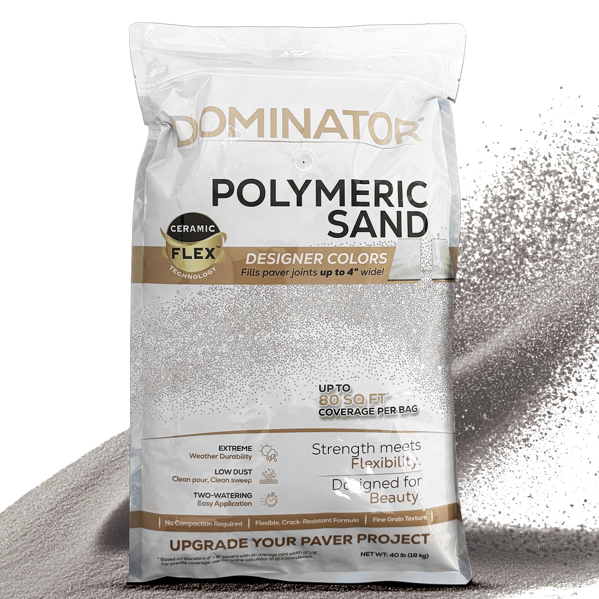 Photo 1 of DOMINATOR Polymeric Sand for Pavers, Titanium Gray, 40 lbs
