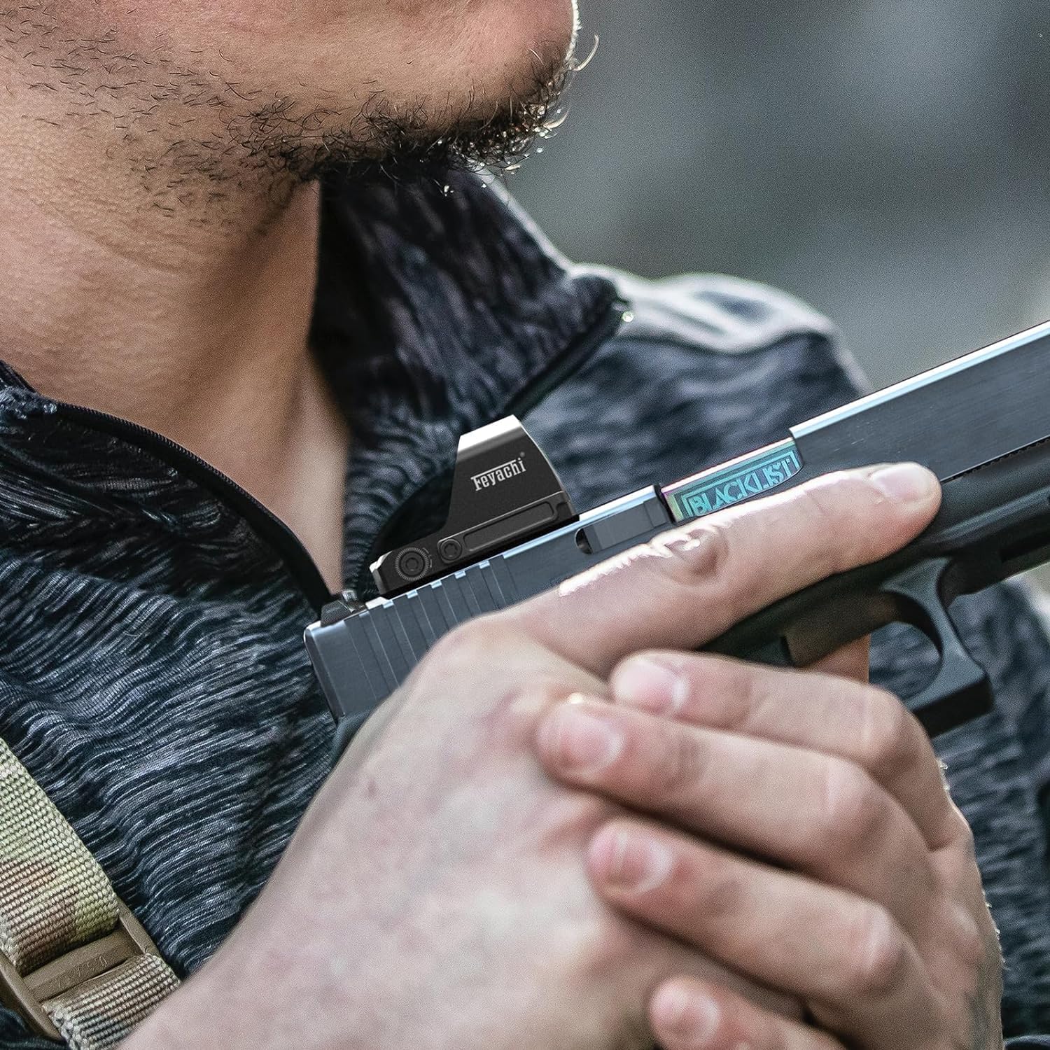 Feyachi RDS-59 Red Dot Visier für Pistole 3 MOA Micro Handgun Rotpunktvisier Zielfernrohr Mini Visier mit Adapterplatte für MOS & Picatinny-Montage