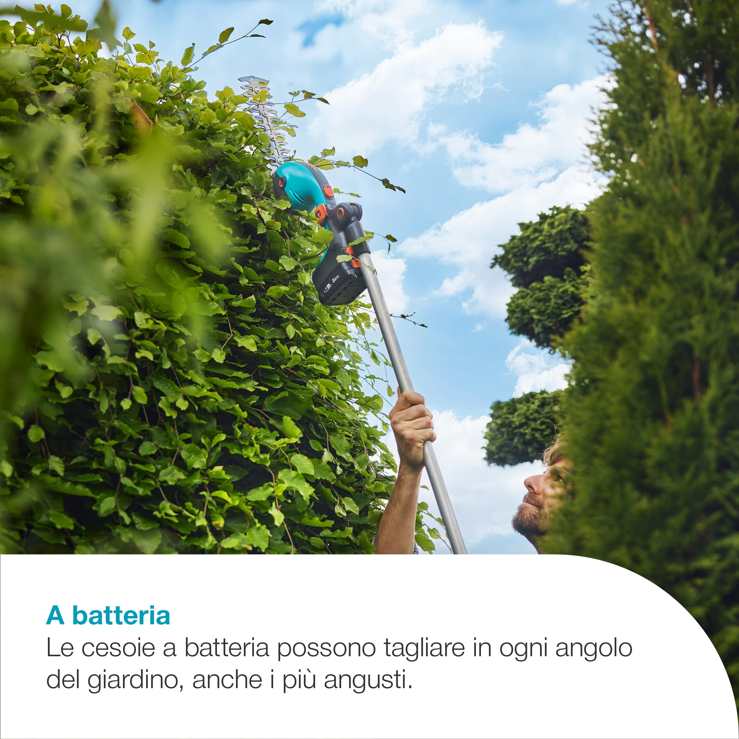 Gardena Cesoie per Erba PowerCut 18V P4A Solo Cesoie per Erba: Leggere ed ergonomiche, Funzionamento a batteria e senza fili, Lame di alta qualità, Ottima manovrabilità (14752-55)