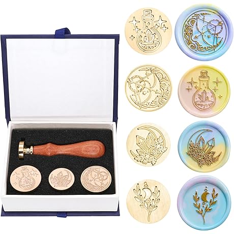 SWANGSA's Celestial Wax Seal Set: Mystical Moon & Nature's Embrace