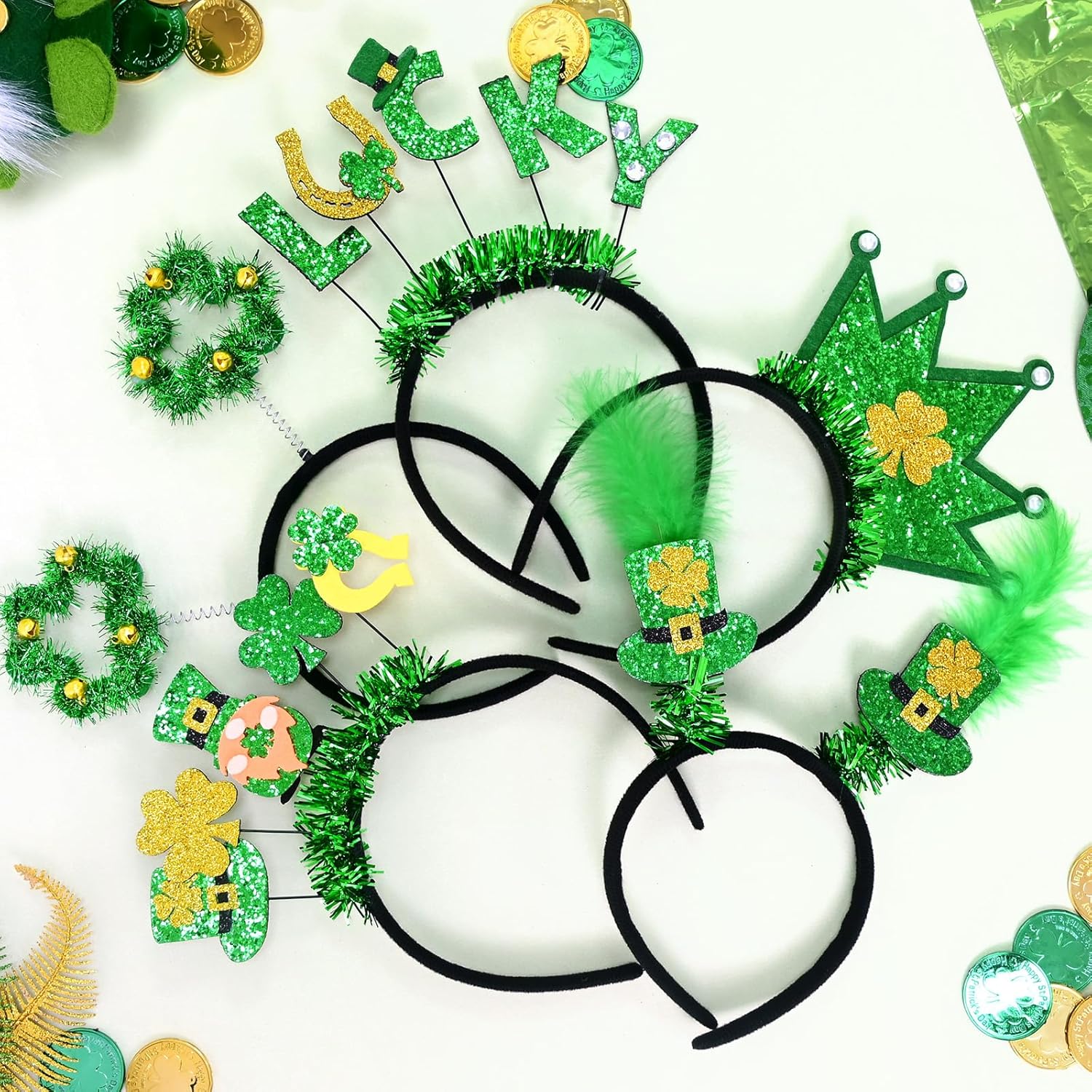 Mega-L 10個 聖パトリックの日 ヘッドバンド 聖パトリックの日 パーティー用品 パーティー記念品 アイルランドをテーマにした