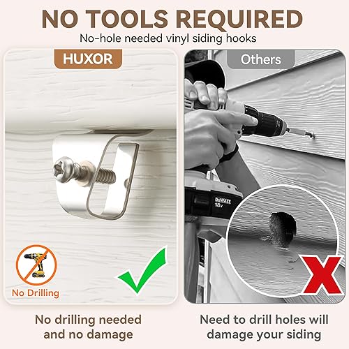 Miniatura 6 de Percha para placas de dirección para revestimiento de vinilo, sin necesidad de agujeros, para exteriores, números de casa, tornillos