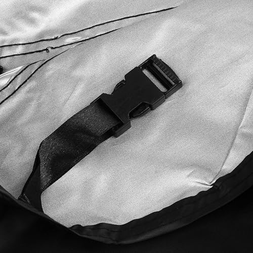 Miniatura 5 de WINOMO Protector de cubierta de automóvil impermeable para medio cuerpo, protector de polvo de nieve, tamaño XL (negro)