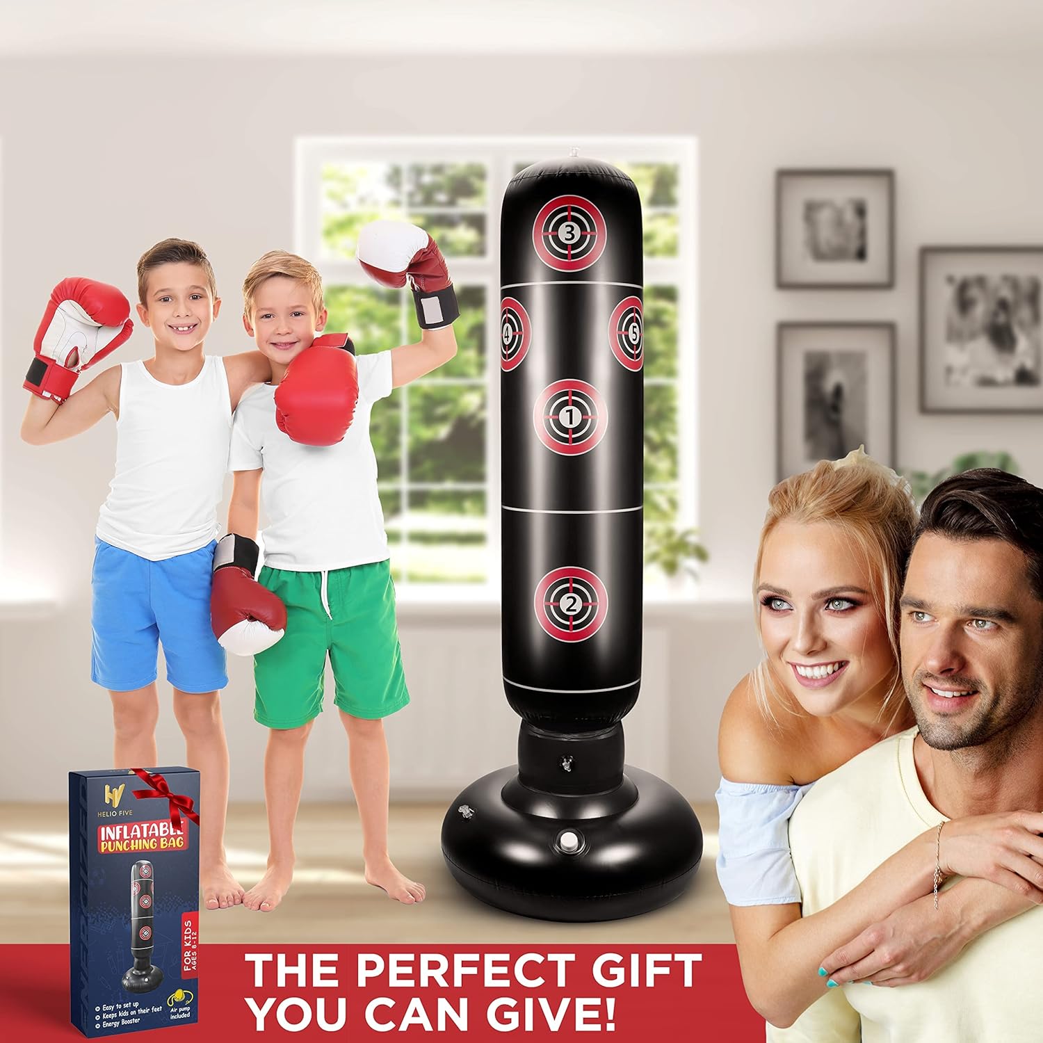 Inflatable Punching Bag for Kids - Freestanding Kid Punching Bag -Boxing Bag for Kids- Karate Kids Boxing Practice Work Out with Stand Bop : Sports & Outdoors