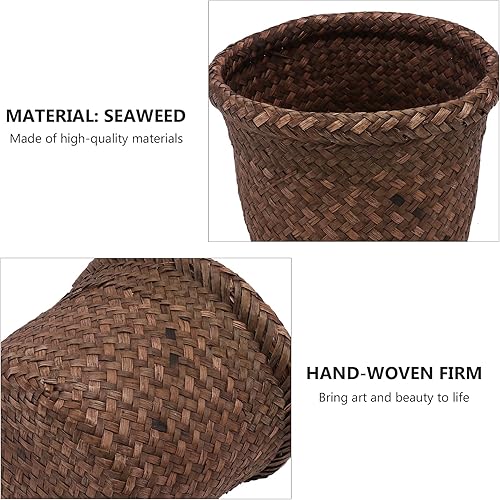 Miniatura 5 de Cabilock Cesta de almacenamiento natural para plantas de hierba marina, maceta de flores, organizador de almacenamiento para interiores y