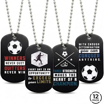 Inkstone Success Dog Tag Necklace, Inspirational Scripture Dogtag Pendant for Men, Christian Faith Stainless Steel Necklace, Motivational Gift