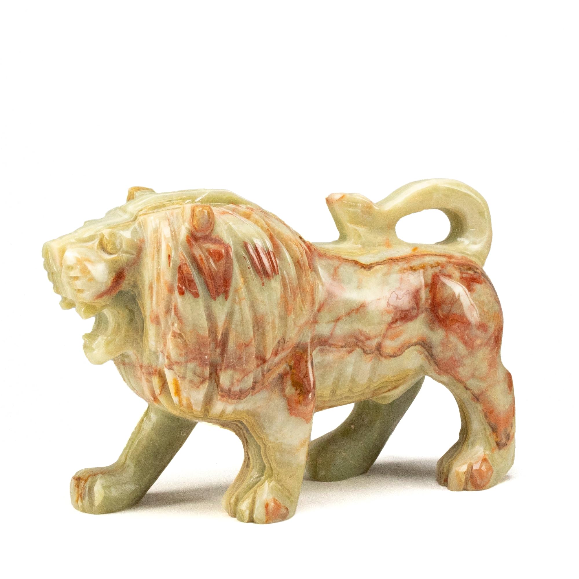 Amazon.com: KALIFANO - Green Onyx Lion Carving, Unearthed and Hand
