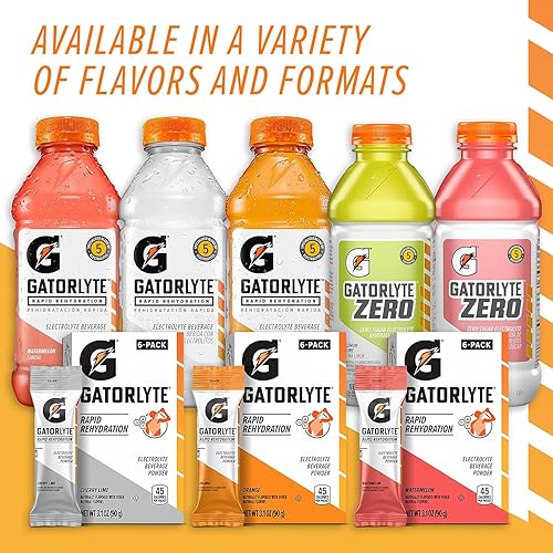 Miniatura 5 de Gatorlyte Zero Variety Pack, Zero Sugar Hydration, 20 onzas líquidas (paquete de 12)
