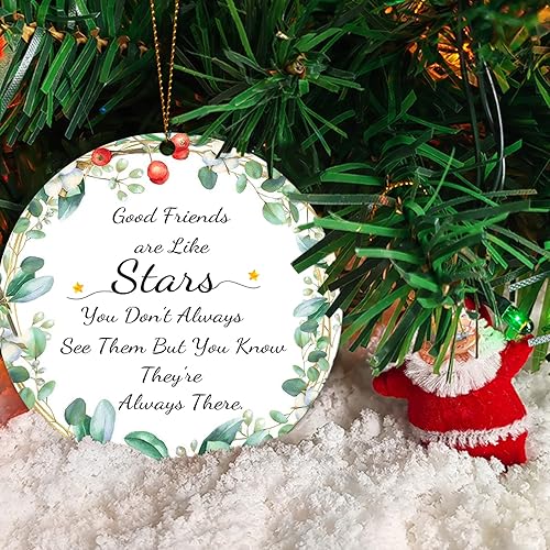 Miniatura 5 de Good Friends are Like Stars - Adorno de Navidad de la amistad, regalo de recuerdo para mejores amigos, decoración colgante de árbol de Navidad,