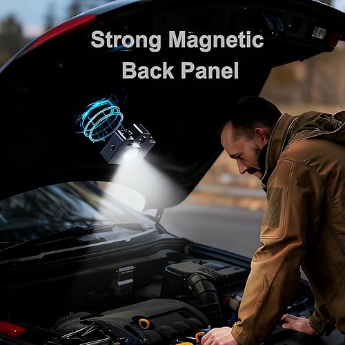 Miniatura 5 de Luces LED de camping portátil, luces a pilas, brillo y color ajustables, linterna recargable con magnética, IPX5 impermeable, luces de tienda de