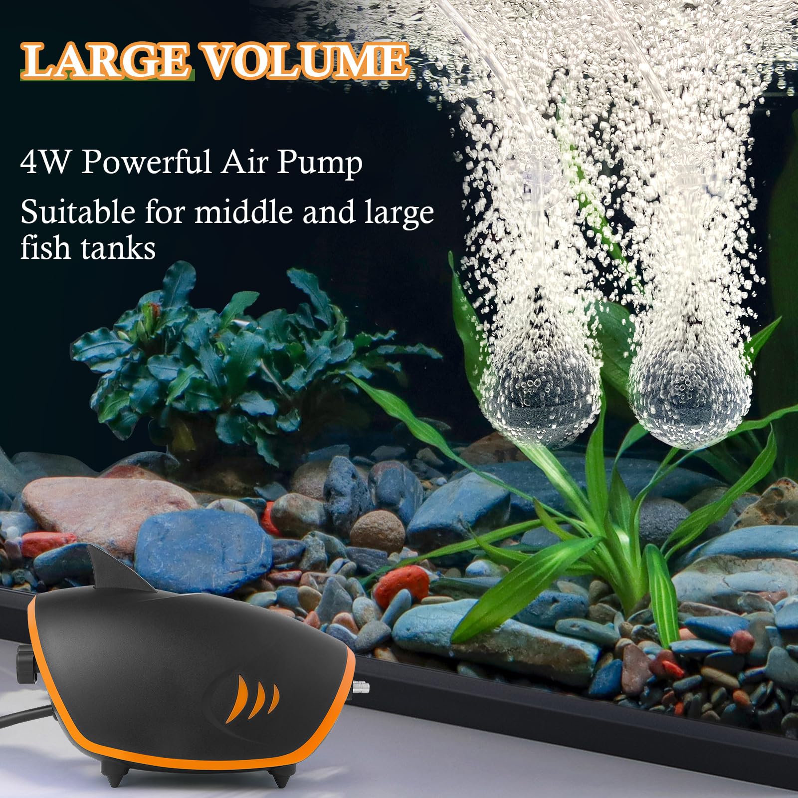aquarium accessories for big fish Large and Tall Tank Decorations L9.84x W6.14x H12.99inch, Resin Mountain View Aquarium Decor, Rock Thematic Ornaments with Tree & House Betta Cichlid Goldfish Shrimp Playing Hiding Oscar Heavy Duty Metal Aquarium Stand Top 5 Centerpiece Fish for