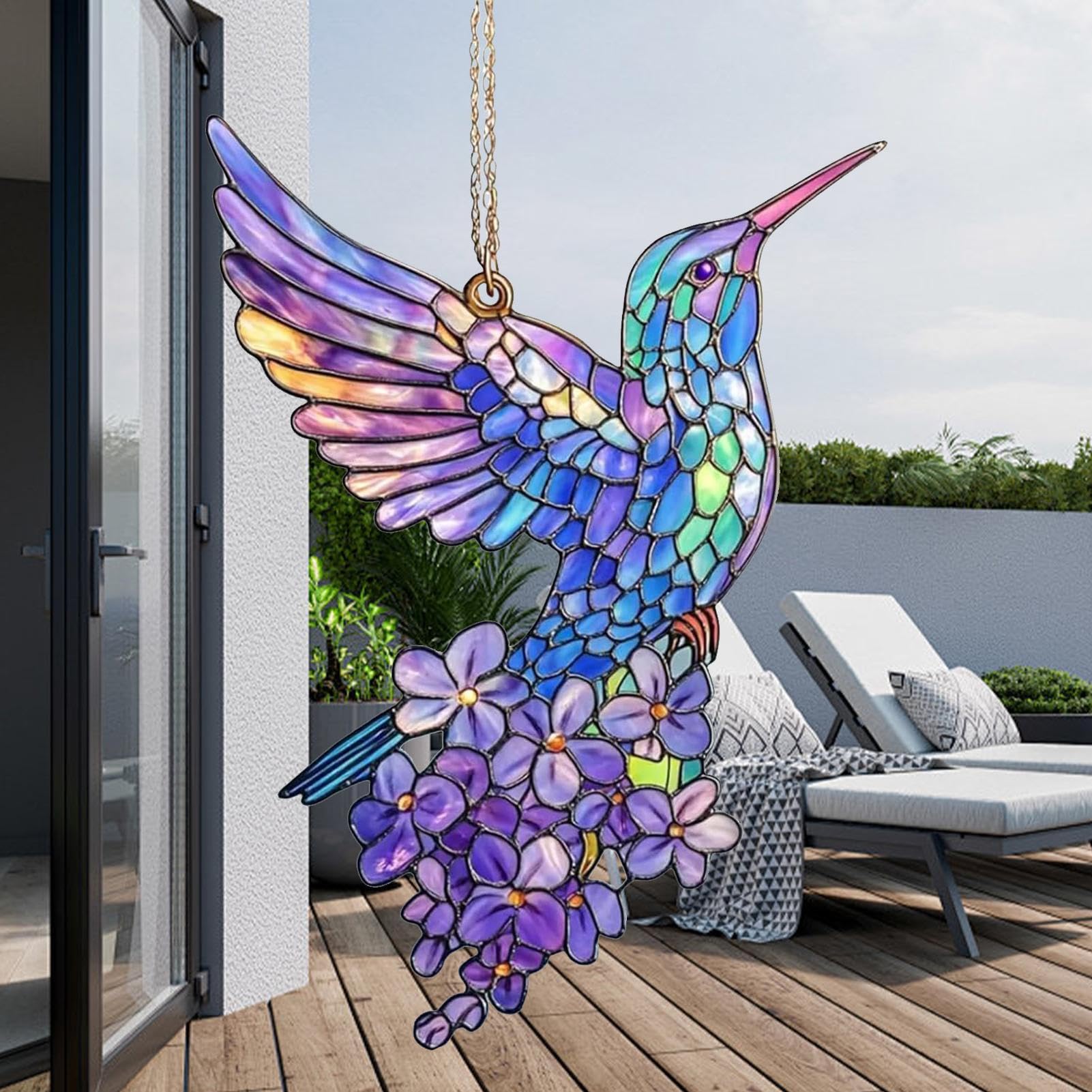 Acchiappasole per finestra, colibrì, acchiappasole in cristallo