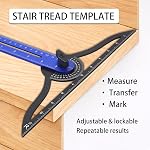 Stair Tread Template Tool – Stair Tread Gauge, Stair Tools for Stair Measuring Tool Stair Gauge Jig Stair Template Stair Step Tool, Hidden Screw Slide Rail Woodworking Shelf Template Projects