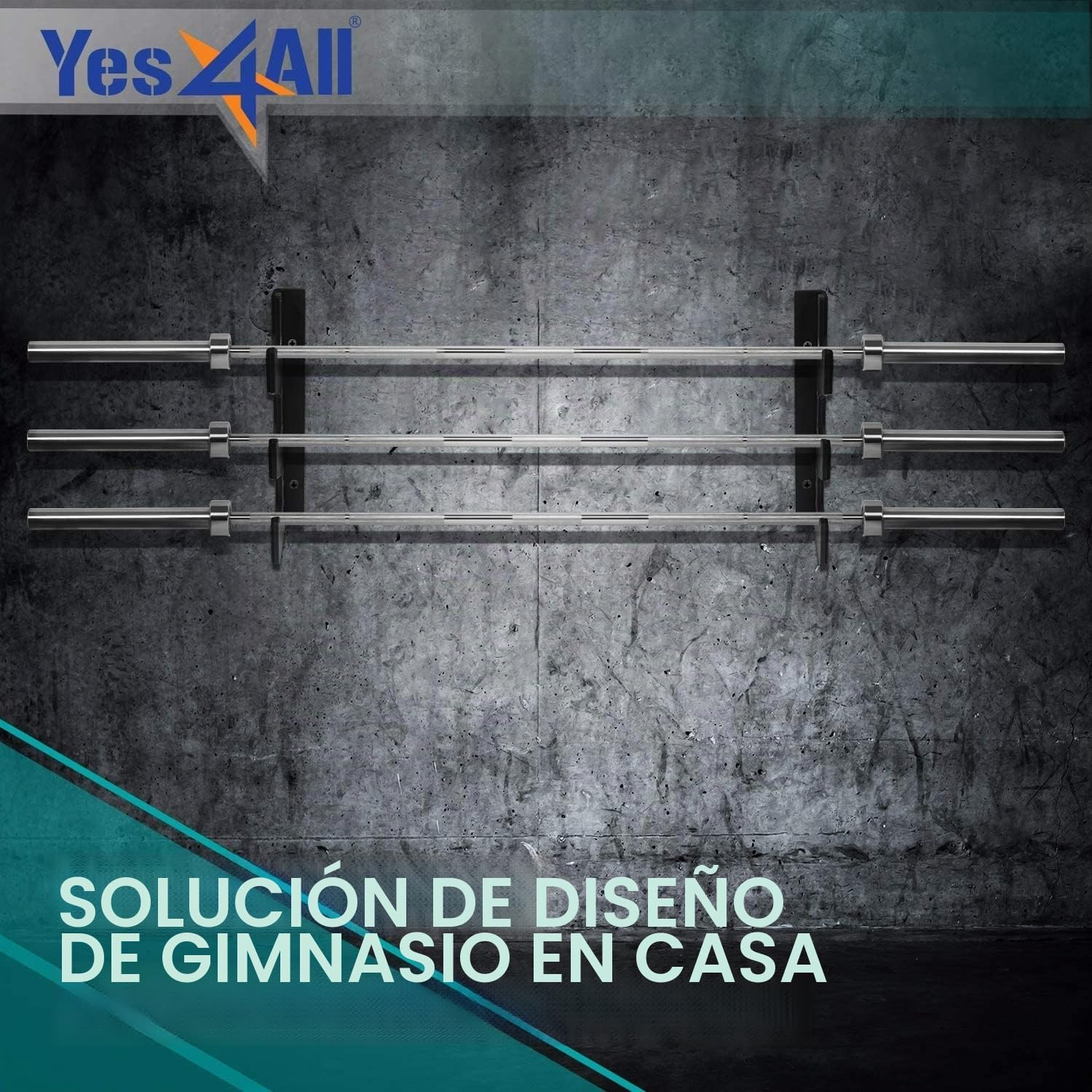 Yes4All Ganchos en J de Acero para Soporte de Sentadillas