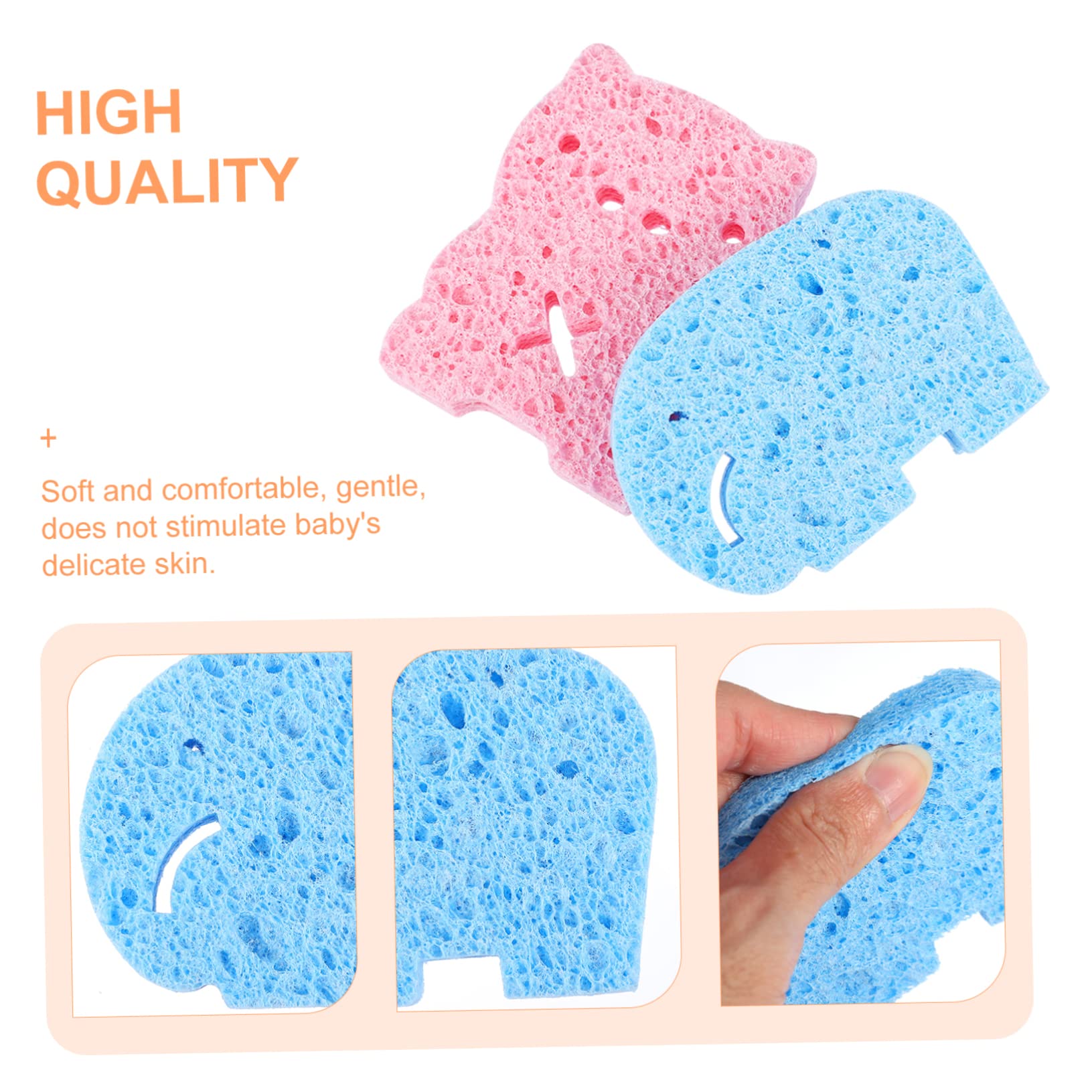 FRCOLOR 24piezas Esponjas De Baño Para Bebés De Suaves y Absorbentes Para y Limpieza Infantil Diversos Material De Pulpa De Natural