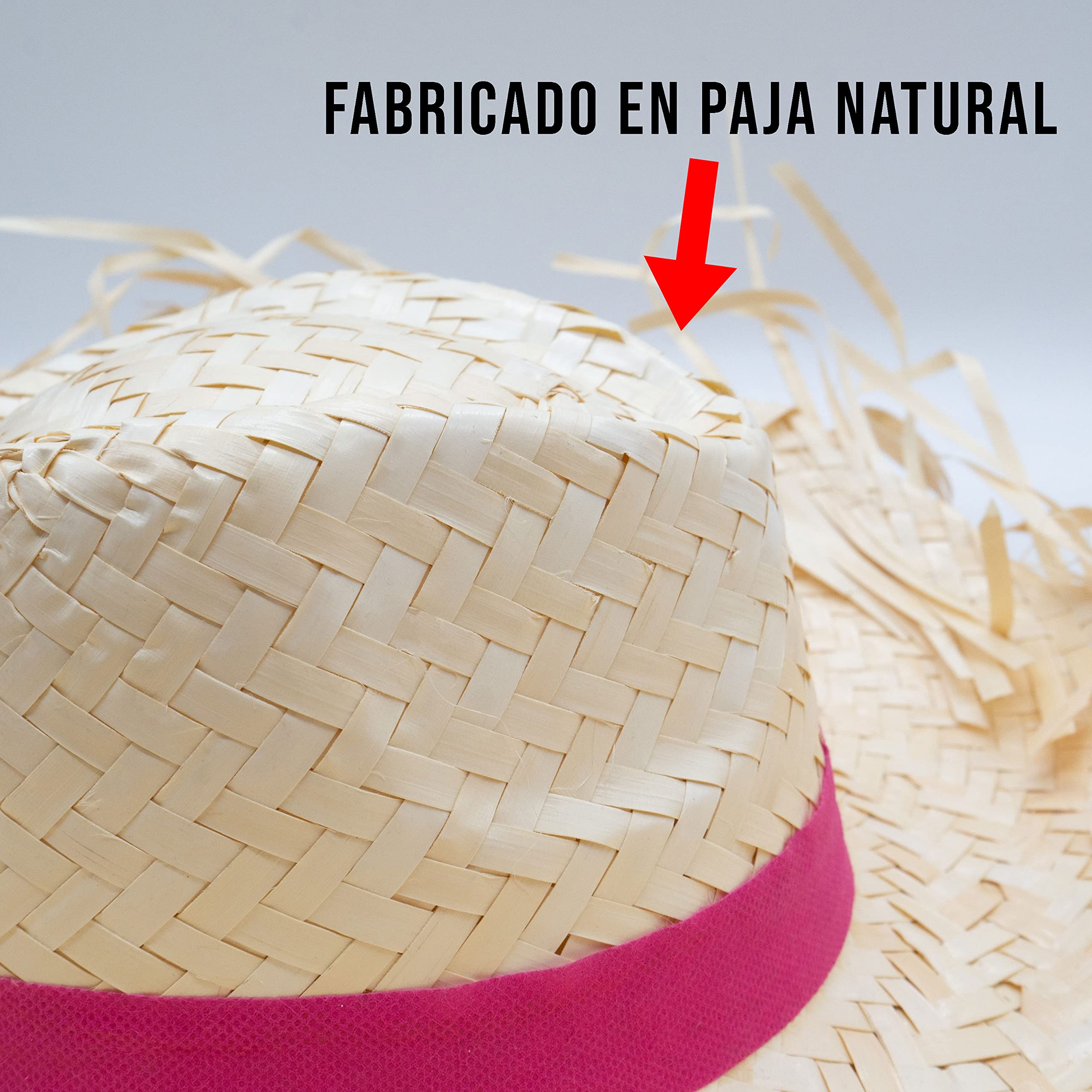 Pack Sombreros Personalizados Caribeños - Imprimimos tu Logo o Frase - Cinta del Color que Elijas - Gorro Latino de Paja para Despedidas y Eventos