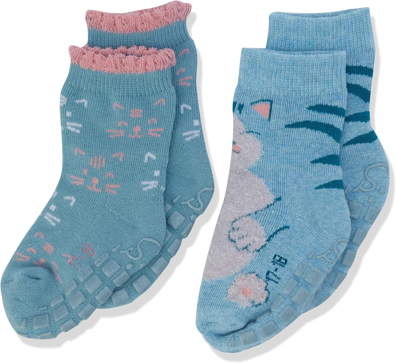 Sterntaler ABS-Söckchen DP Katze Baby Girls' Slippers Socks