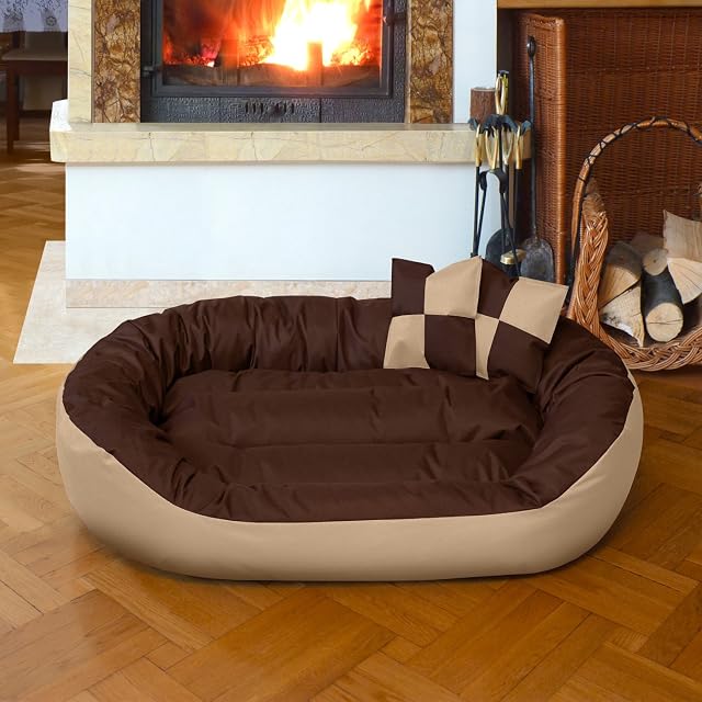 Foto 8 de 8 de BedDog® 4en1 Sunny Beige/Marron XL Aprox. 85x70cm colchón para Perro, 13 Colores, Cama, sofá, Cesta para Perro
