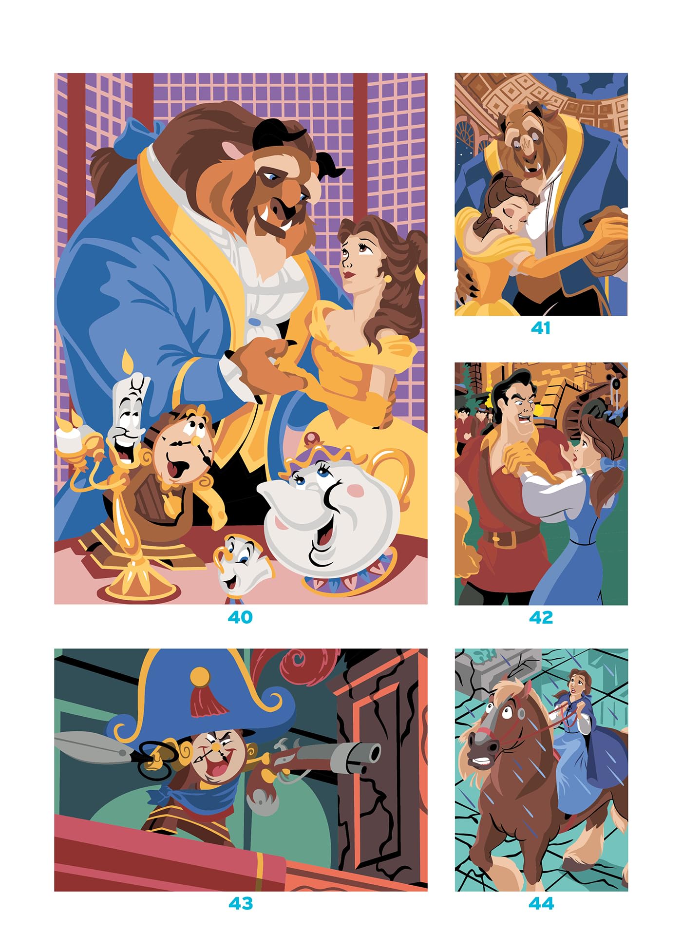 Coloriages Mystères Disney - Spécial film : La Belle et la Bête: 50 coloriages mystères inédits