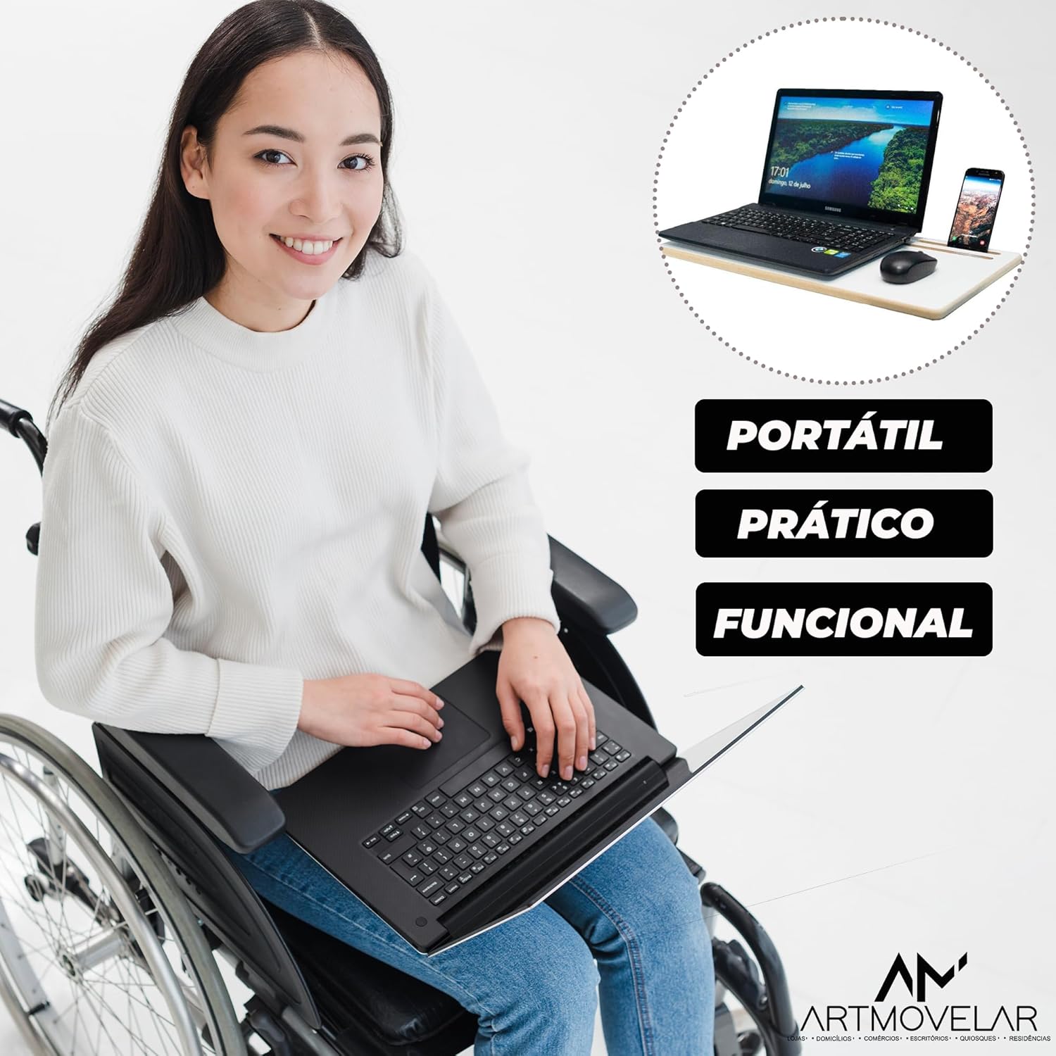 Oferta Artmovelar - Suporte Para Notebook E Laptop 6 81M5H6+Zarl. Ac Sl1500