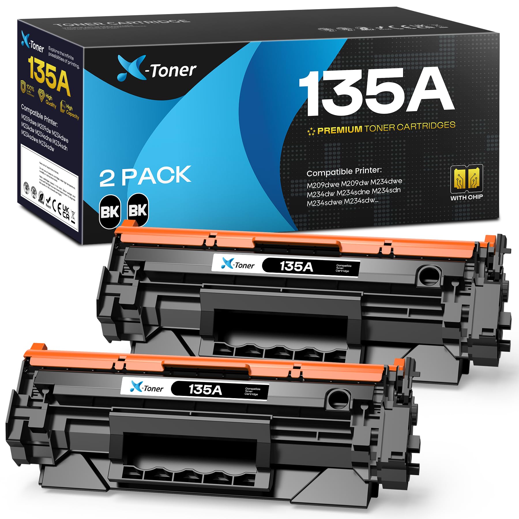 X-Toner 135A Compatible avec HP 135A W1350A, pour LaserJet M209dwe M209dw