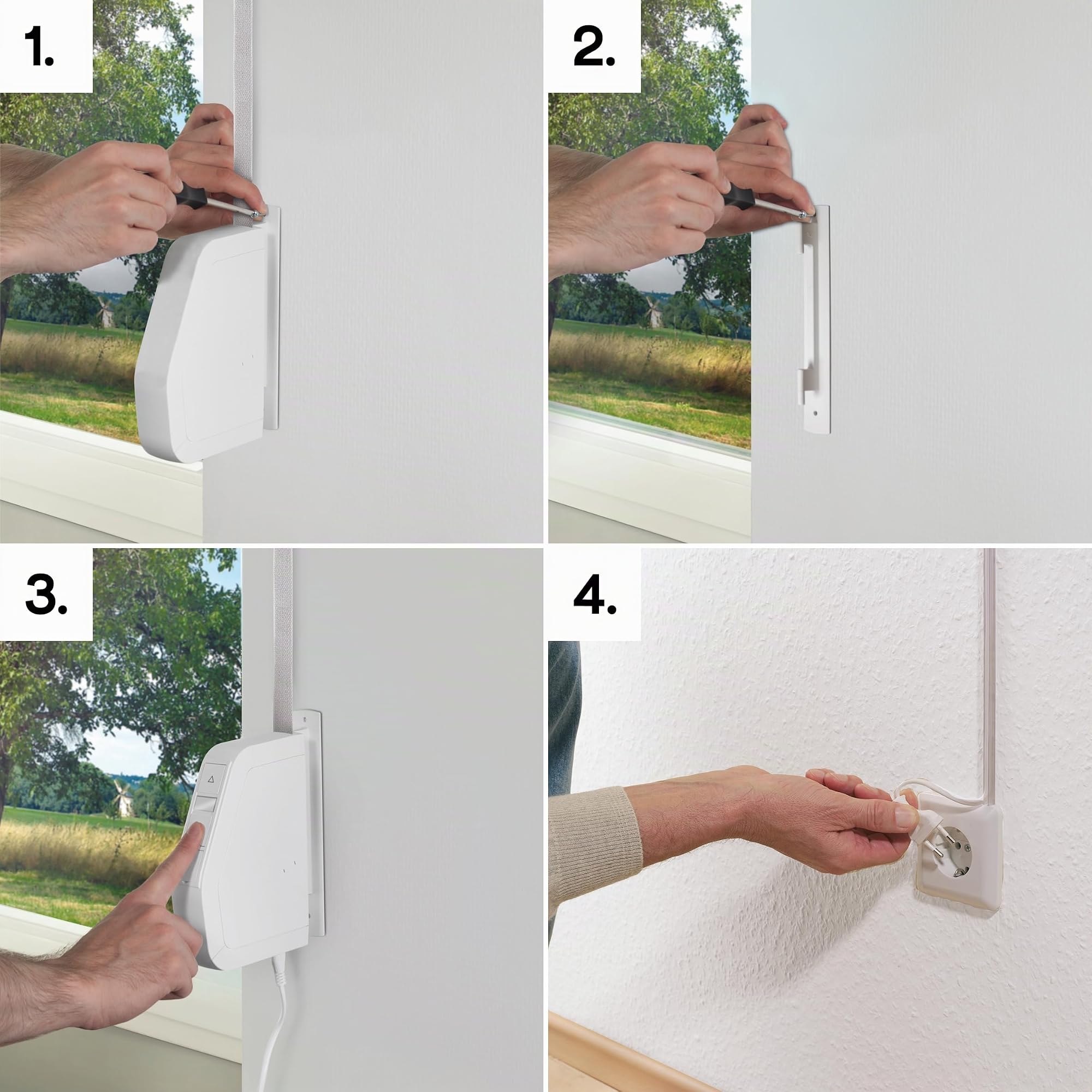 Home Pilot - Enrouleur de mini-sangle mural Pure pour commande de volet roulant à sangle. Enrouleur volet | Installation rapide | Programmation | Fonctionnement autonome - 10151530