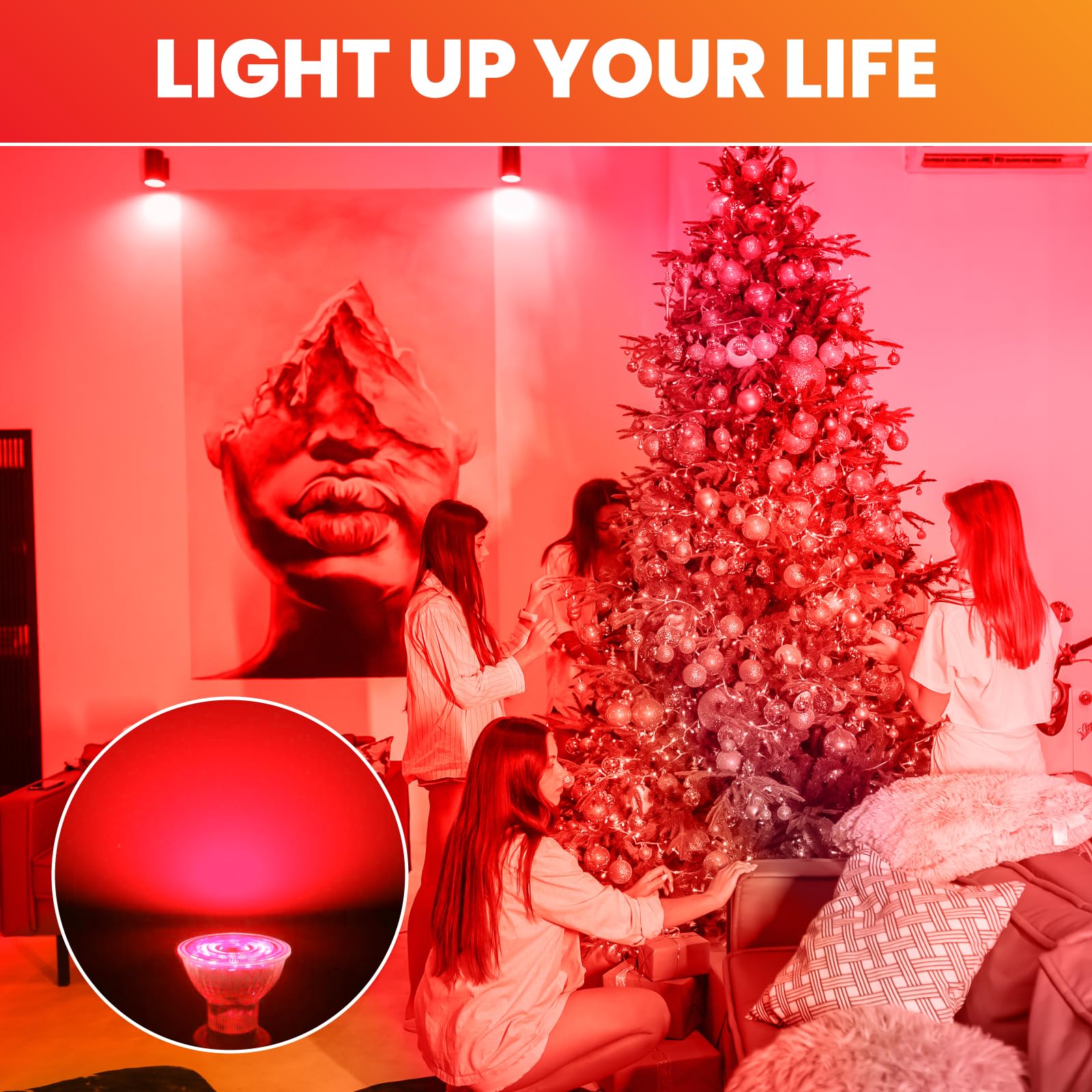 BrightArk GU10 Red LED Bulbs 5W - Image 2