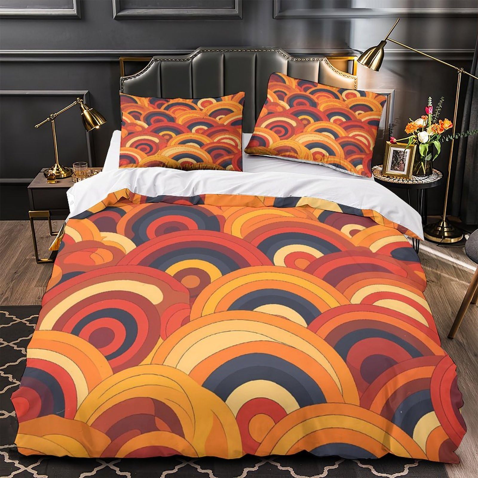 Housse de couette 3D anti-acarien avec fermeture éclair pour lit simple