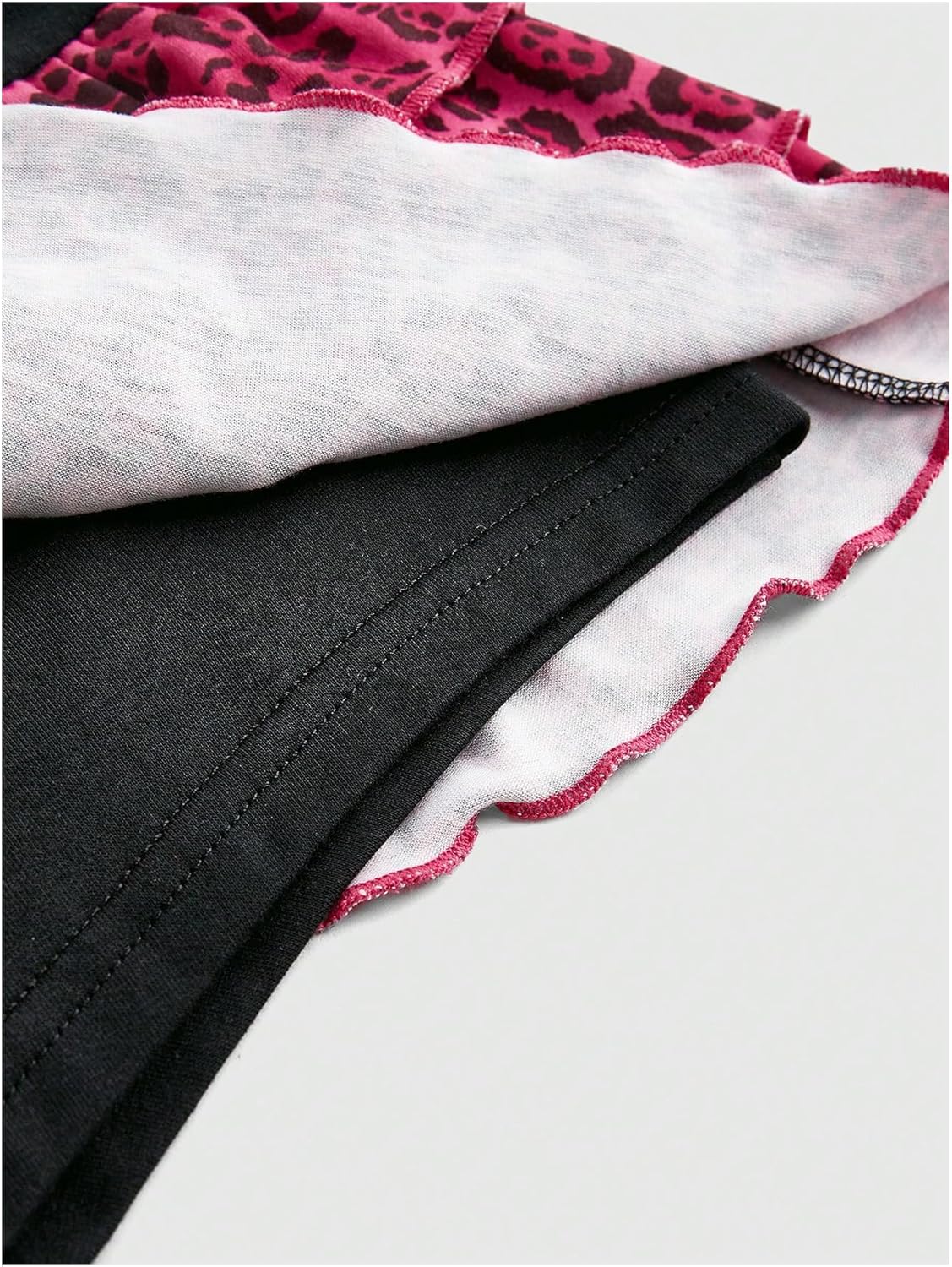 MakeMeChic Women's Cheetah Print Mini Skirt Lace Up Tiered Ruffle Flowy Y2k Skorts - Image 4