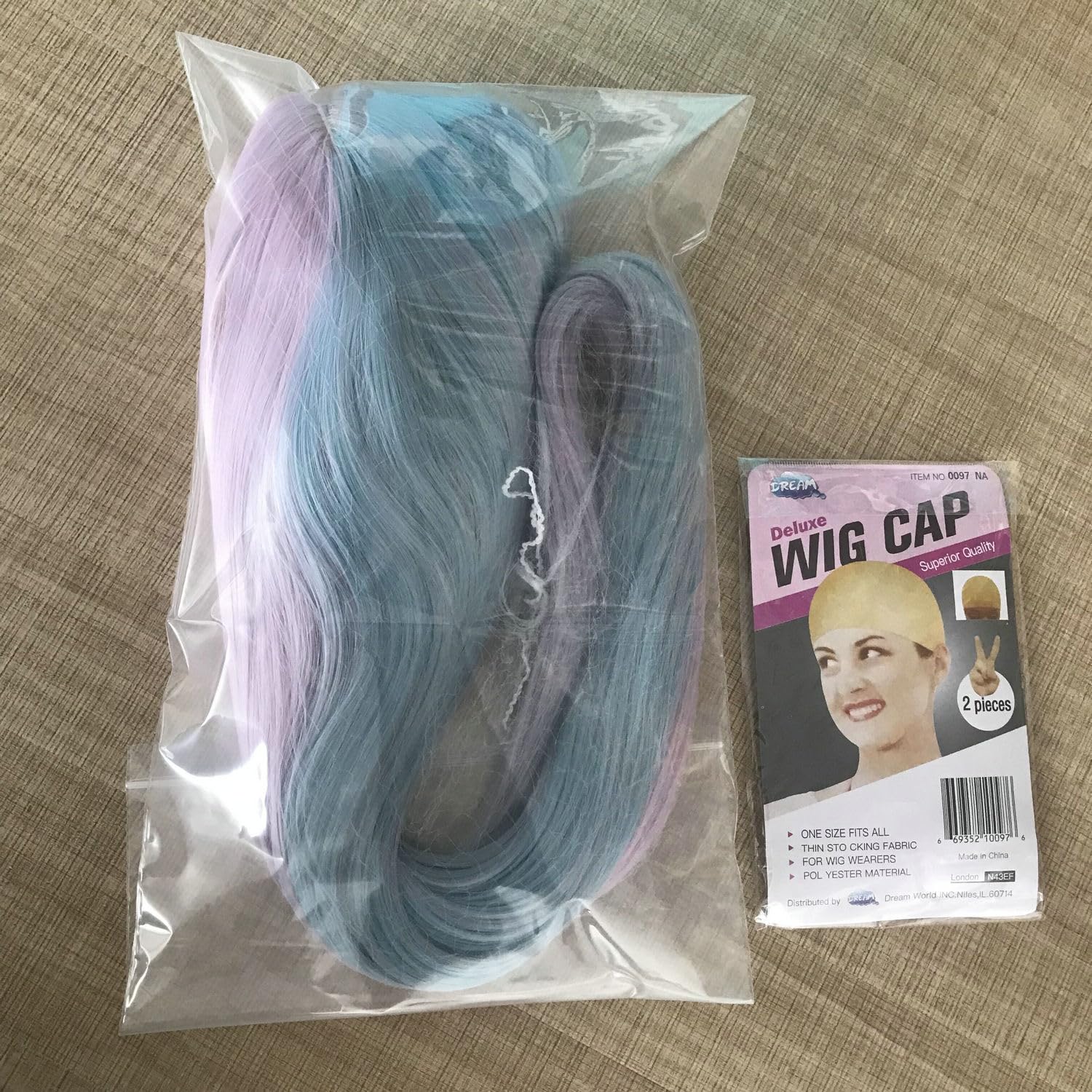 13x3" Pre Plucked Long Straight Colorful Wigs for Women Natural Looking Heat Resistant Fiber Synthetic Lace Front Wigs for Replacement/Party/Cosplay/Costume/Daily Use (Half Blue Half Purple) - Image 2