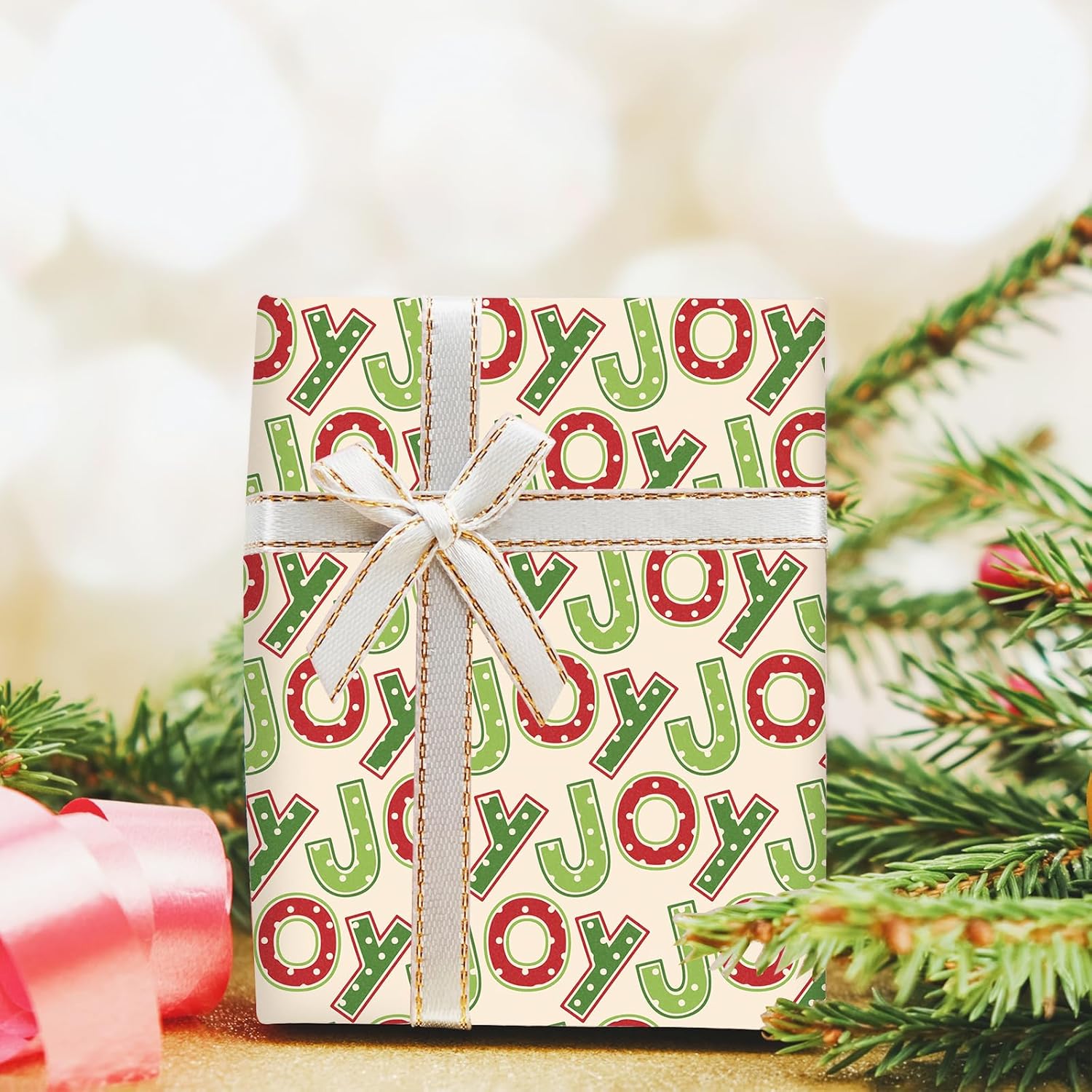 Whaline 12Pcs Cotton Fabric Bundles Xmas Tree Snowflake Dot Stripe Printed Fat Quarters Holiday Sewing Fabrics for Christmas DIY Handmade Crafting, 18 x 22 Inch