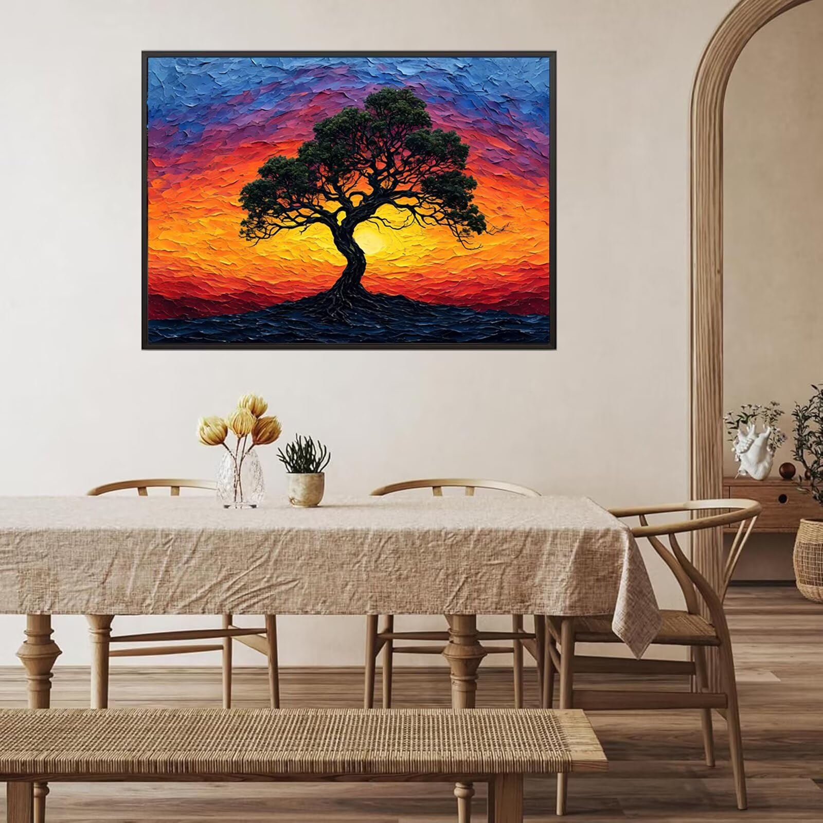 Diamond Painting Kit Completo Atardecer, Pintura Diamante 60 x 90 cm, B-321